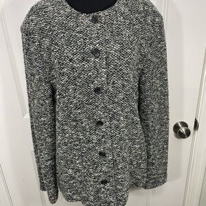 Alfred Dunner Black and White Textured Knit Size 12